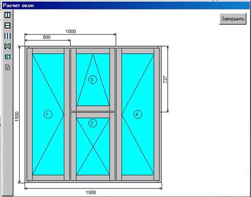 Программа расчета окон.